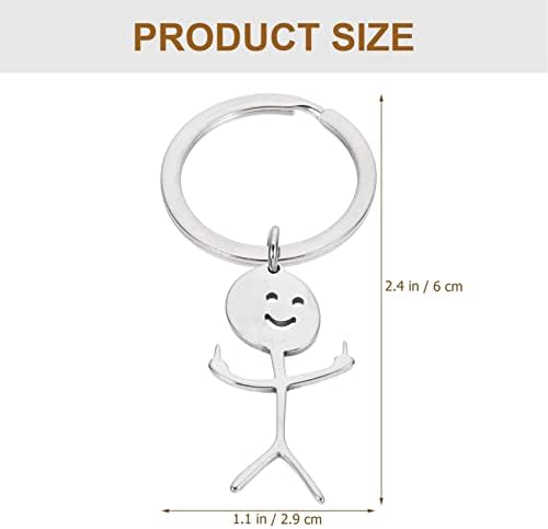 Amofun Keychain engraçado Pingente de dedo médio Chavejeira Backpack Ornament Key Chain Decor