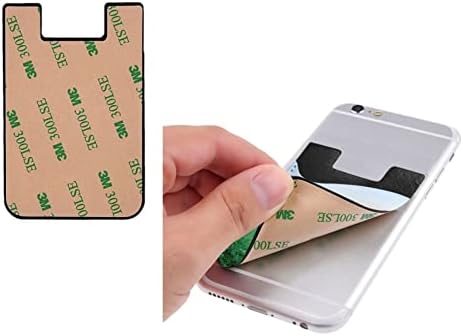 Autumn Leaves Telefone Titular do cartão, PU Casca de cartão de crédito Auto-adesivo de couro para o smartphone de