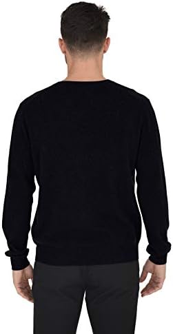Cashmeren Men's Essentials Knit Sweter V Cashmere Wool Manga longa Pullover clássico