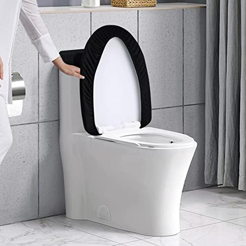 Tampa da tampa do vaso sanitário de veludo esticada e tampa da tampa do tanque do vaso sanitário, banheiro super macio tampa