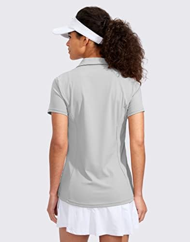 Camisa de golfe feminina de Viodia Manga curta com desfiladeiro rápido Tennis Tennis Tennis Camisetas de pólo para