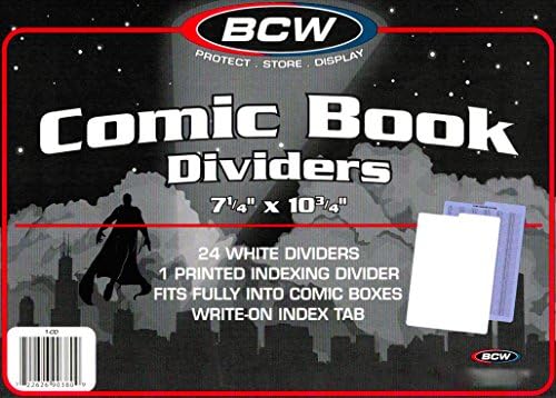 100 divisores de quadrinhos para caixas de armazenamento de quadrinhos curtas ou longas
