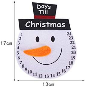 ABOOFAN 2PCS Calendário de advento de Natal Feel 24 dias Countdown Snowman Snow Snows adesivos Decalques de férias de Natal para