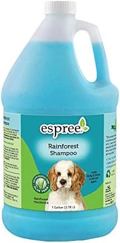 Shampoo da floresta tropical Espree para cães - feita com aloe vera orgânico - Furumado para limpeza profunda - 1 galão
