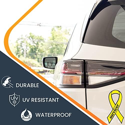 Magnet Me Up Support Bladder Cancer Sobrevivente Decalque de ímã de fita amarela, 3,5x7 polegadas, ímã automotivo para serviço pesado para SUV de caminhão de carro