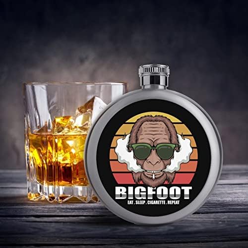 Bigfoot Cigarette Retro Liquor Flask com tampa 5 oz de uísque de aço quadril lasco de vinho portátil para bebidas presentes para