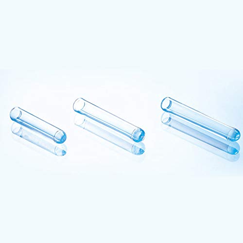 Adamas-beta 500pcs φ12 × 78mm Tubos de teste de plástico transparente duro, Tubos de laboratório Recipiente, tubo de ensaio de teste PS Tubo de teste de fundo redondo