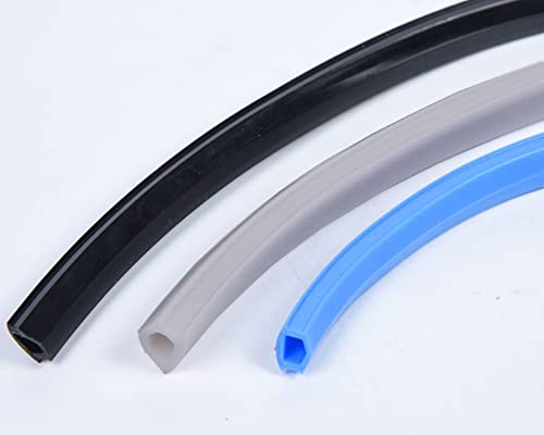 10 metros azul de 6 mm de alumínio de slot de 6 mm tampa de slot de vedação plana, proteção de vedação de cobertura macia
