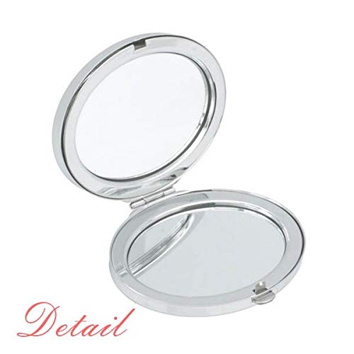Palavra elegante e fotofila de déco -presente espelho portátil maquiagem manual de mão dupla lateral óculos