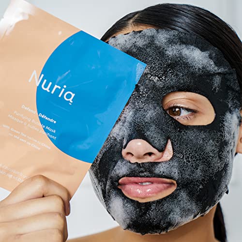 Nuria - Defenda o conjunto de máscaras de chapas de bolhas purificantes, máscaras de limpeza para levantar impurezas para a pele limpa, adequada para todos