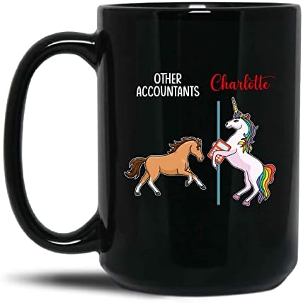 BixDori Personalized Contant Tea Cup com nome, sou contador que não é uma xícara de mágica, presente para contador, guarda