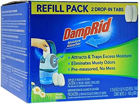 DAMPRID Fresh Scent Drop -In reabilitação - 2 pacote - 15,8 oz. Guias de recarga - absorvedor de umidade