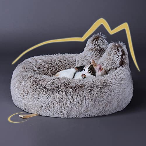 Atualização preguiçosa do gato Cama de cachorro+cobertor | cama de gato calmante e aconchegante para gatos internos |