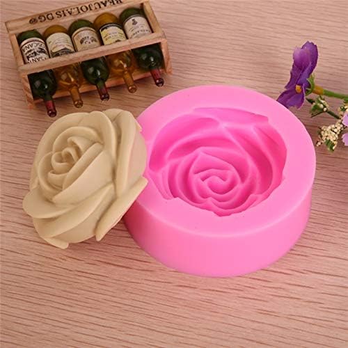 Big Rose Silicone Fonicone Mold Molde 3D Moldes resina Clay chocolate doces bolos de decoração de decoração de decoração ferramentas