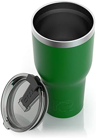 RTIC 20 oz de caneca de café aço inoxidável com aço inoxidável com tampa, prova de derramamento, bebida quente e copo térmico portátil e frio para carro, acampamento, flamingo