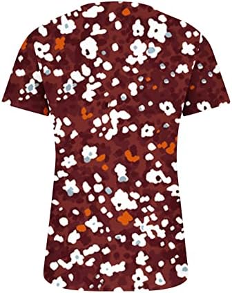 Tops for Women 2023 Moda de verão Boho camisas florais mangas curtas Túdas de túnica de camiseta de bainha esbelta