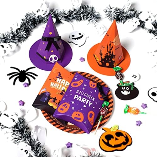 Abaodam Halloween Witch Hat Holder Candy Candy Caixa de embalagem caixa de embalagem Caixa de doces em forma de