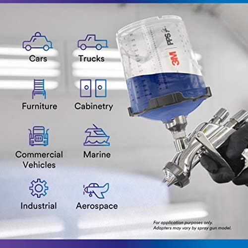 3M PPS 2.0 Adaptador de pistola de pulverização S45, 26140, 1/4 de polegada feminina R-ângulo, 19 Thread BSP, conecta selecione