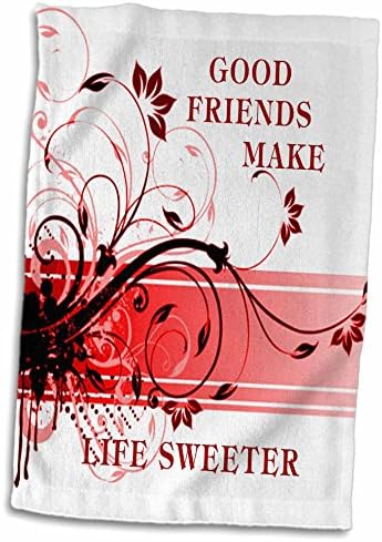 3drose bons amigos com certeza tornam a vida mais doce em vermelho - toalhas