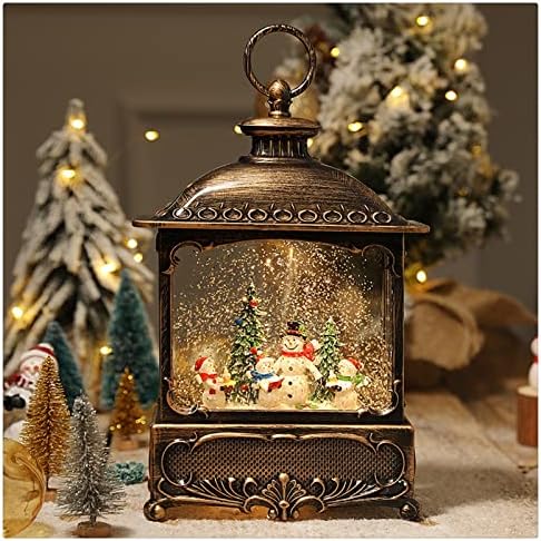 Yehei Musical Snow Globe Water Lantern, cantando lanternas de Natal para crianças, Christmas Snowglobe para decoração de Natal em casa,