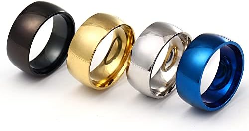 Anéis azuis de 8mm de Kolesso para homens e mulheres anel personalizado Personalizar anel Anel Gravado Ring-75811