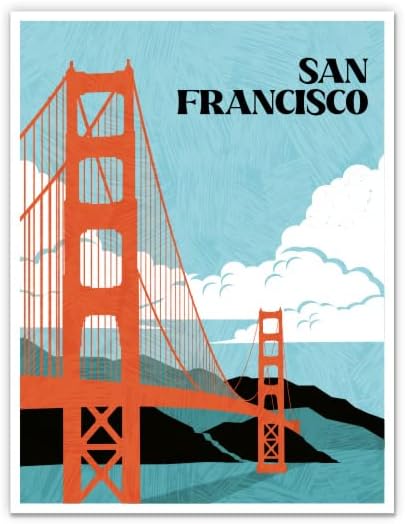 São Francisco Golden Gate Bridge California - Adesivo de vinil de 5 - para laptop de carro i -pad - decalque impermeável