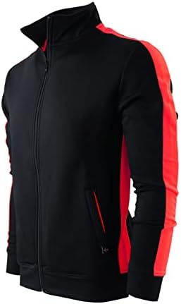 Captura de tela masculino Hip Hop Premium Slim Fit Comfort Track Jacket Athletic Fitness Fashion Fashion Lifestyle Streetwear