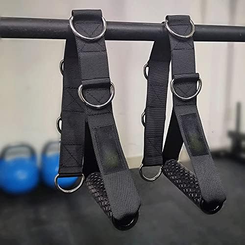 ASUVUD Ginidouce de ginástica ajustável com 5 D-Rings para Máquina de Cable Levantamento de Máquina Puxando Treino Anti-Slip Banda