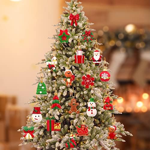 Calendário de advento de IMIKEYA 2022, mini enfeites de árvore de Natal, calendário de advento de Natal, calendário de contagem regressiva