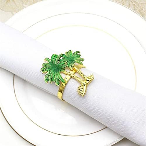 PQKDY 6PCSMETAL NACEPAL RING BULTO DE COCONUT RING RING NAPKING WESTERN BURHLLE ANEL RING VERDE ANEL (COR: B, TAMANHO