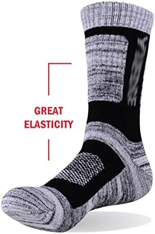 Liuzh Men's Winter Algodão quente Algodão respirável Wicking Casual Sports Hucking Crew Cycling Socks)