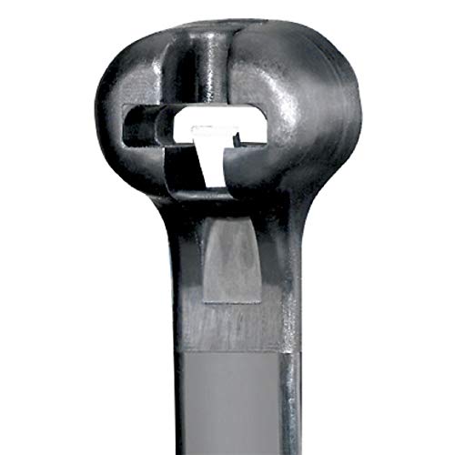 Panduit BT2S-M0 TAY, Metal Barb, padrão, nylon resistente ao tempo 6,6, comprimento de 8,0 polegadas, preto