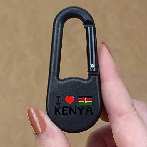 Azeeda 'eu amo o Kenya' Compass Keyring