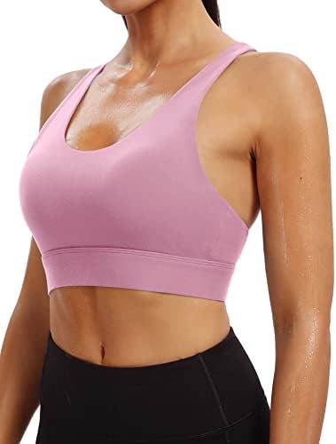 Heathyoga Sports Bra de alto impacto ， Bras esportivos de alto suporte acolchoado para mulheres busto grande, sutiã de