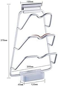 Cxdtbh tampa de parede portátil pendurada na tampa da tampa da prateleira de armazenamento de armazenamento de alumínio Organizador de cozinha suporte de prato