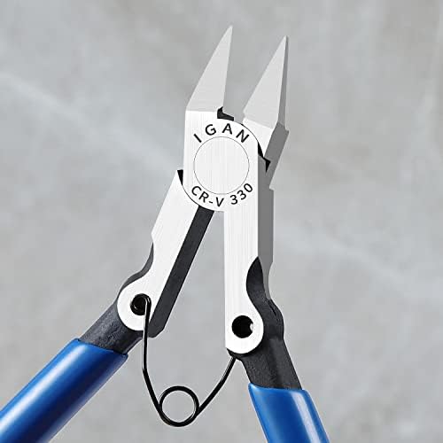 Igan-330 Cutters de descarga de arame, fios de fios de moldes eletrônicos, nippers de corte lateral Ultra Sharp and Precision CR-V, ideais para necessidades de corte limpo e de corte de precisão