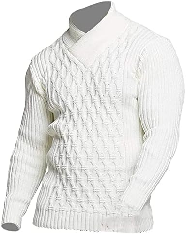 Dudubaby Sweater de suéter de mangas compridas masculinas para suéter masculino de roupas masculinas