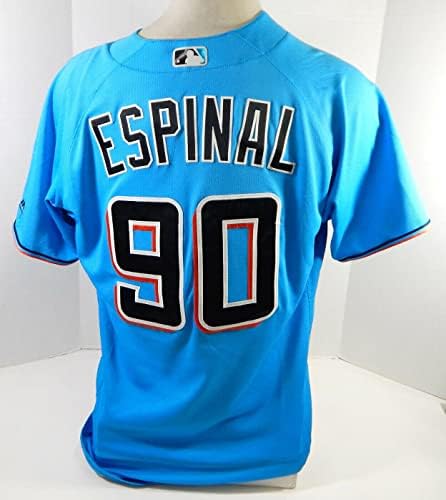 Miami Marlins Espinal 90 Game usou Blue Jersey 46 DP21978 - Jerseys MLB usada para jogo MLB
