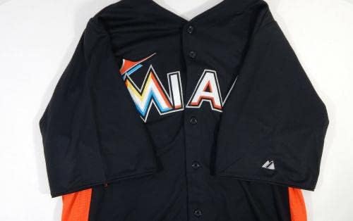 2012-13 Miami Marlins Blake McGinley 46 Game usou Black Jersey St BP 46 667 - Jogo usada MLB Jerseys