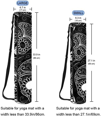Saco de tapete de ioga ratgdn, padrões de crânio Exercício de ioga transportadora