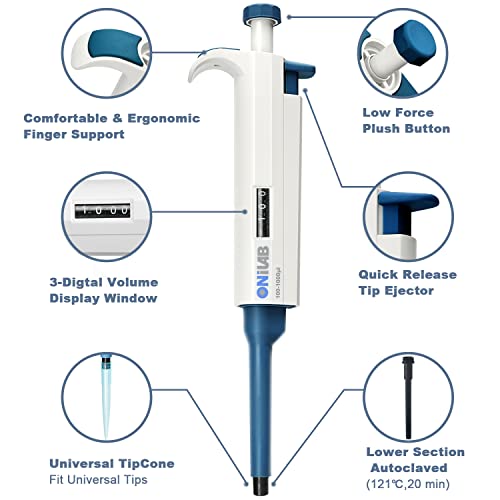 Micropipeta de laboratório Onilab 2-10ml, pipeta de canal único, pipeta de volume ajustável, micro pipetas, pipettor de