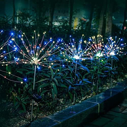 SDGH Solar Firework Lights Outdoor Diy Shine String Diy Led para Luzes de férias da paisagem do gramado do jardim.