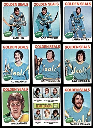 1975-76 Topps California Golden Seals perto da equipe definida California Golden Seals VG Golden Seals