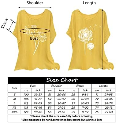 Camisas lisas e soltas para mulheres de verão de manga curta de manga curta letra de flor de flores impressa camiseta top