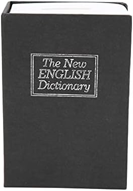 Safeiros de desvio, livro seguro 4,5 x 3,1 x 1,8in, caixa de economia prática preta com trava de chave para armazenar