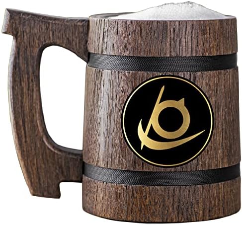FFXIV Reaper caneca tanque de madeira. Presente para jogadores. Beer Stein. Caneca de cerveja de madeira personalizada.