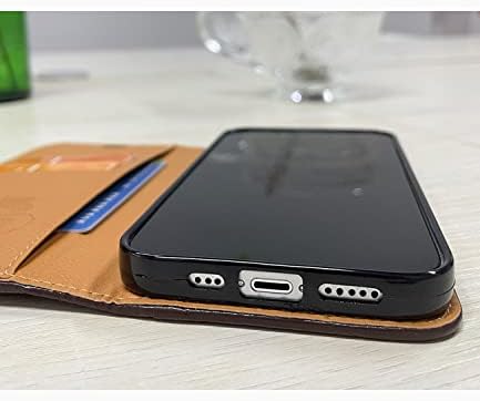 Caixa de carteira de luxo para iPhone 11 -6,1 polegadas para mulheres homens, camada premium de couro magnético Fechamento de pulseira de correio de cartões de cartão com capa de slot de cartão de crédito, Classic Pattern Designe TPU Casos -marrom