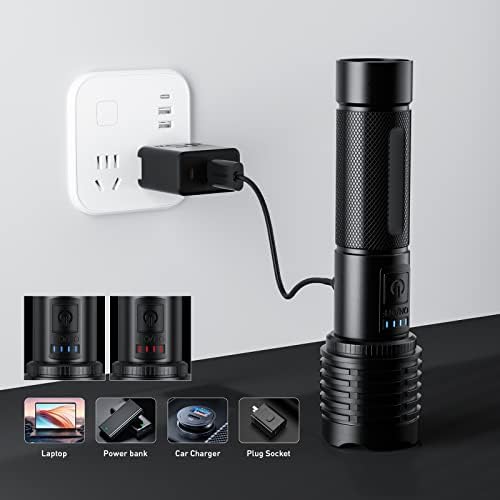 Lanternas de LED recarregáveis ​​lichpzy lúmen alto 120000 lumens lúmens super mais brilhantes luzes flash de alta potência Torch 3