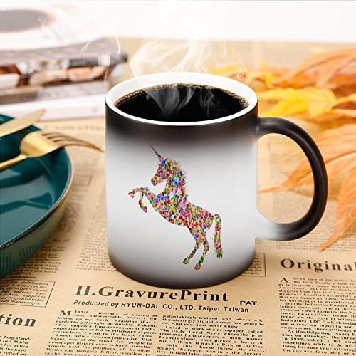 Unicorn colorido Descoloração criativa Cerâmica Cuple
