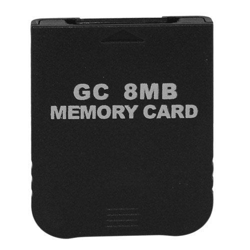 Skque 8MB GC Memory Card para Nintendo Wii, Black